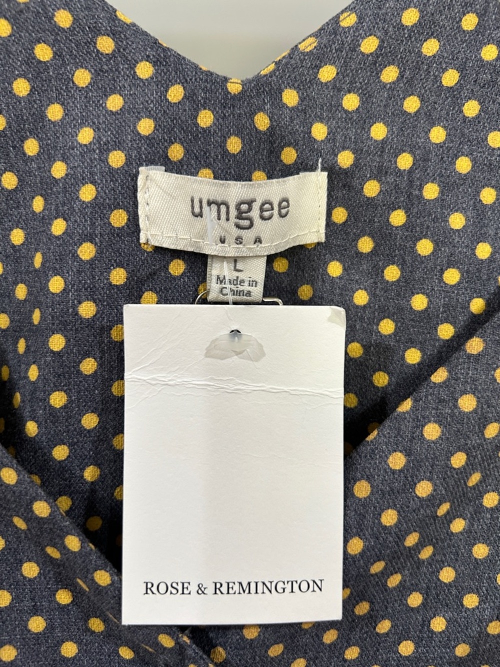Umgee Gray Spaghetti Strap Polka Dot Button-Front Mini Dress - Picture 3 of 10